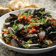 Mussels in Bianco.