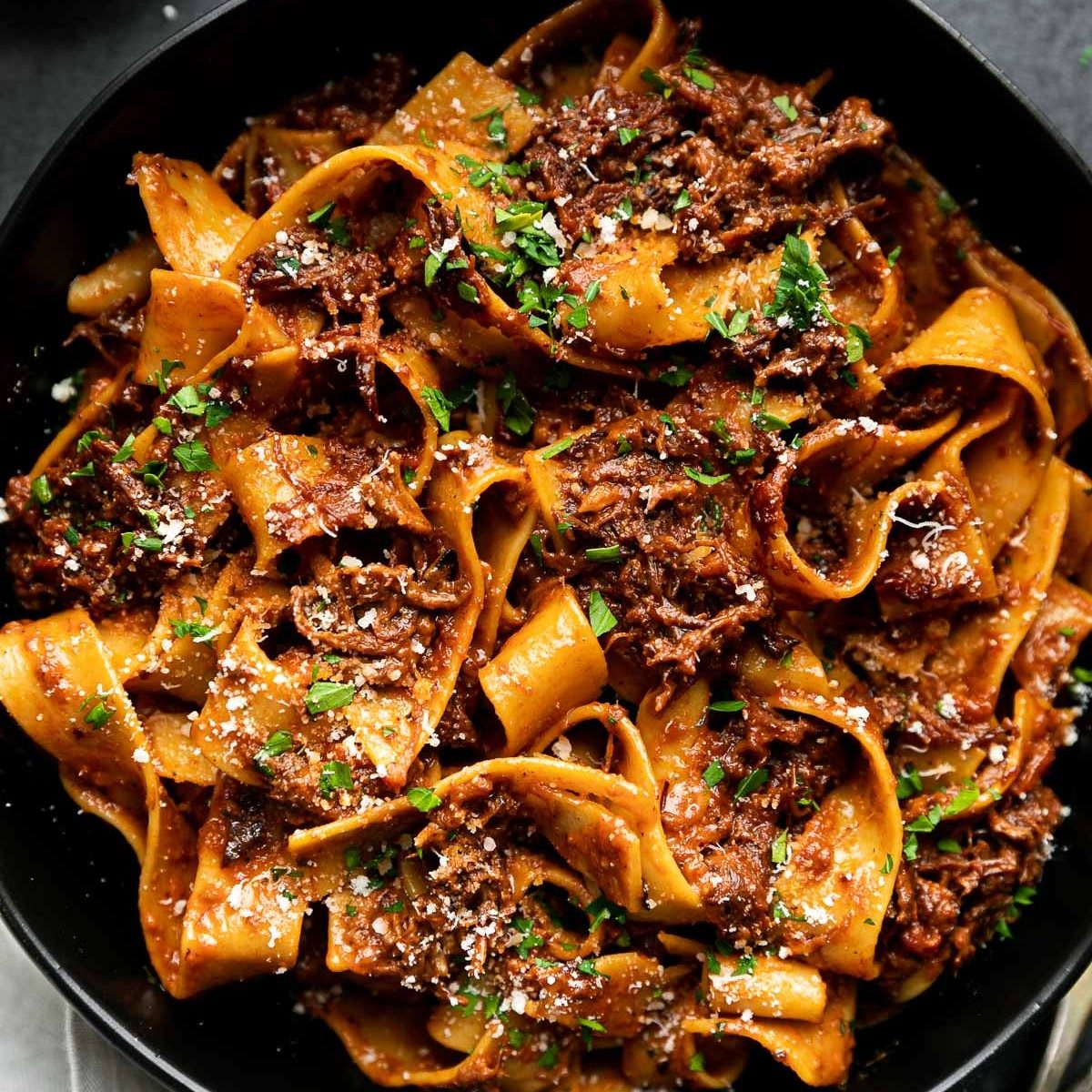 Pappardelle with Braised Short Rib Ragu.