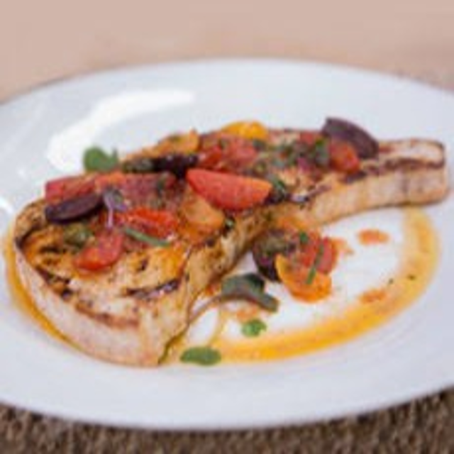 Grilled Swordfish Livornese.