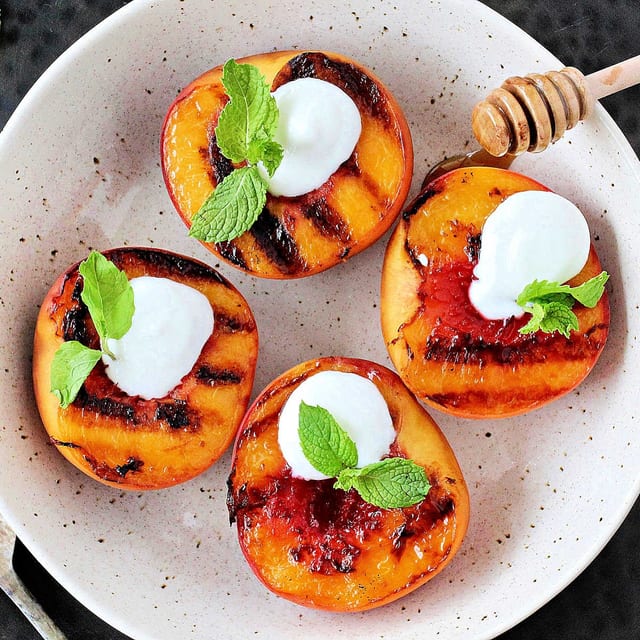 Grilled	Georgia	Peaches.