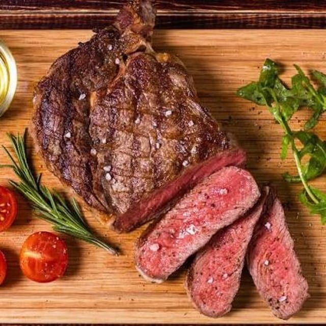 Cast-Iron Boneless Ribeye.