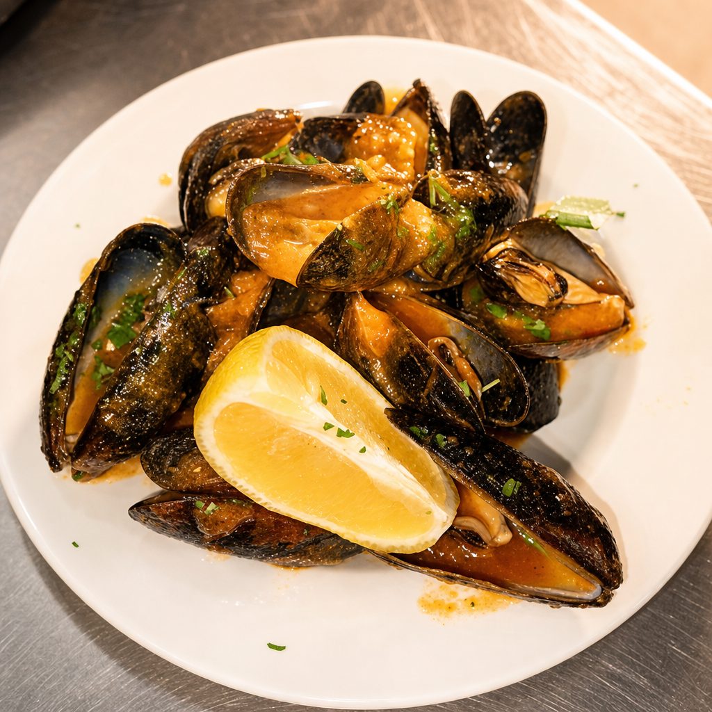 Mussels Marinara.