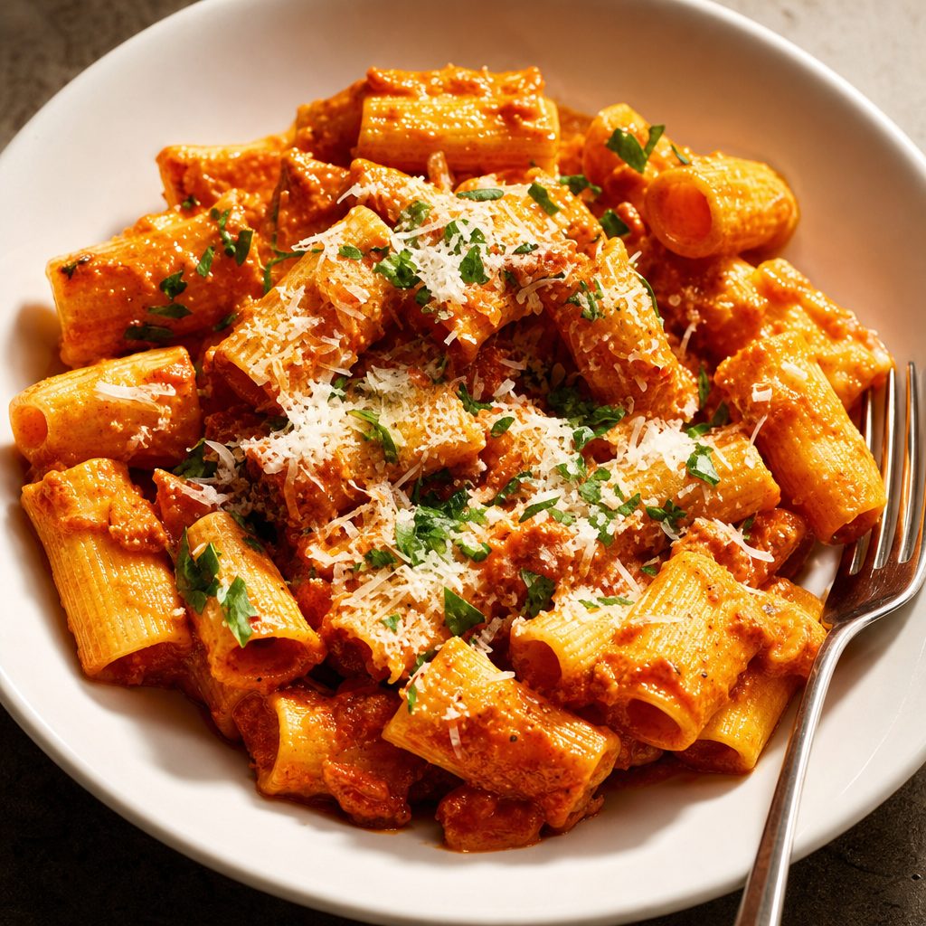 Rigatoni Bolognese.