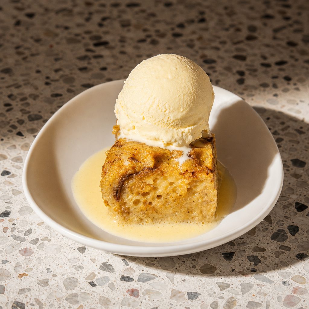Bread Pudding Ala Mode.