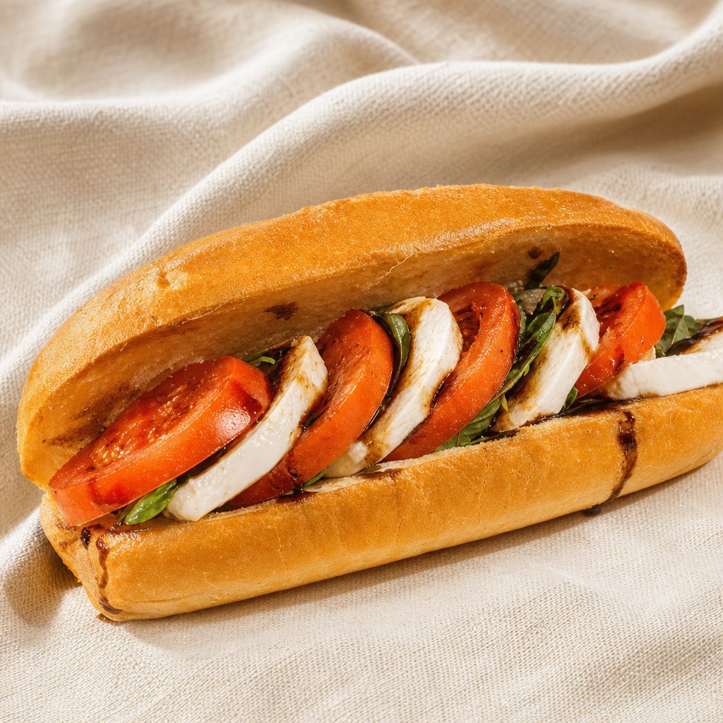 Fresh & Classic Caprese Sandwich.