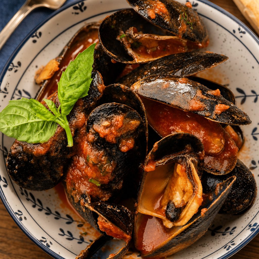 Linguine with Mussels Marinara.