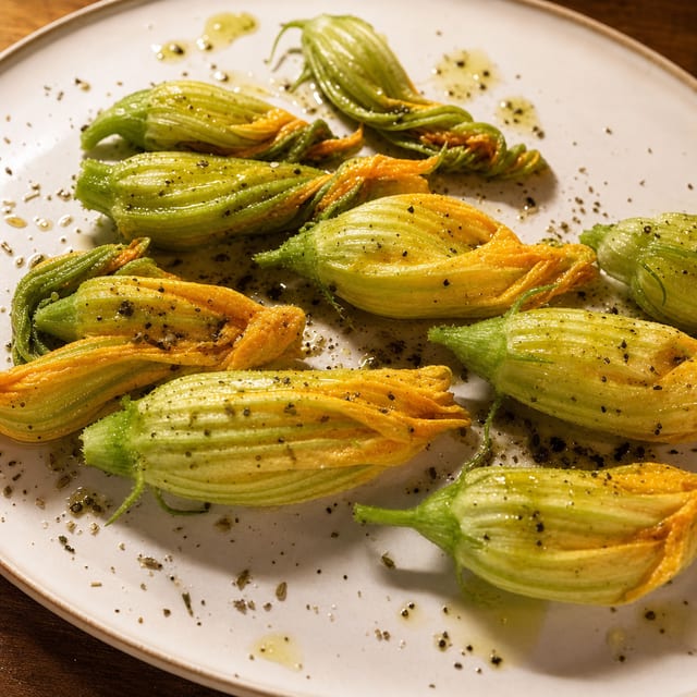 Stuffed Zucchini Blossoms.