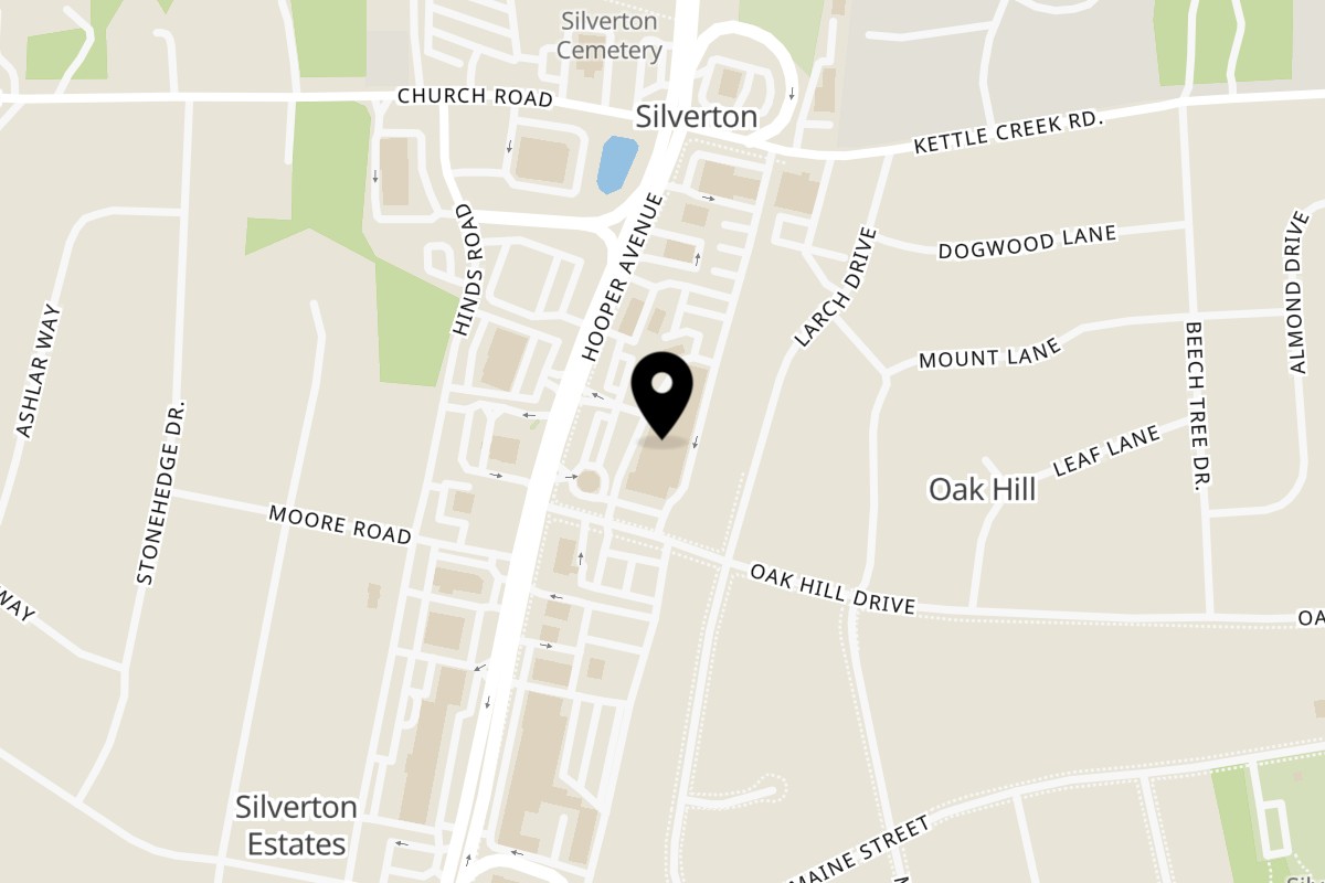 Map showing the location of Brooklyn Bistro on 1861 Hooper Ave in Toms River